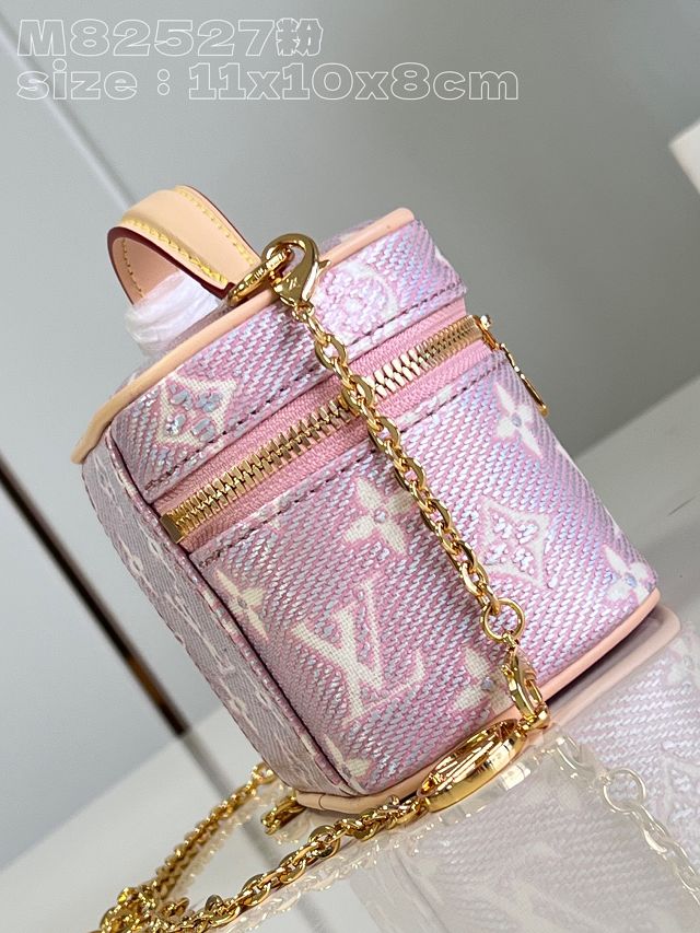 Louis vuitton original monoglam canvas micro vanity M82527 pink