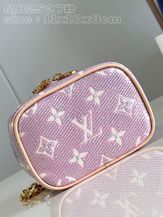 Louis vuitton original monoglam canvas micro vanity M82527 pink