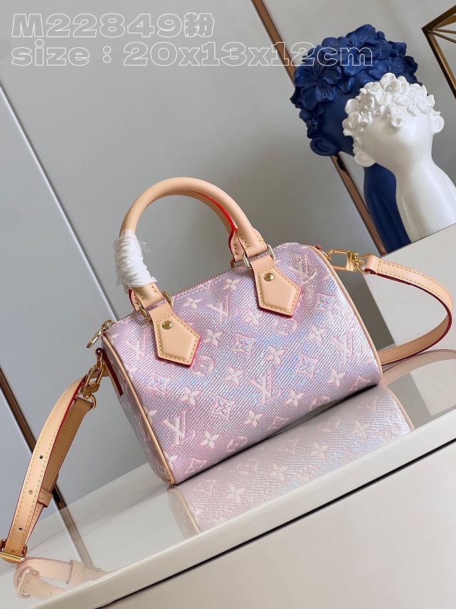 Louis vuitton original monoglam canvas speedy 20 M22849 pink