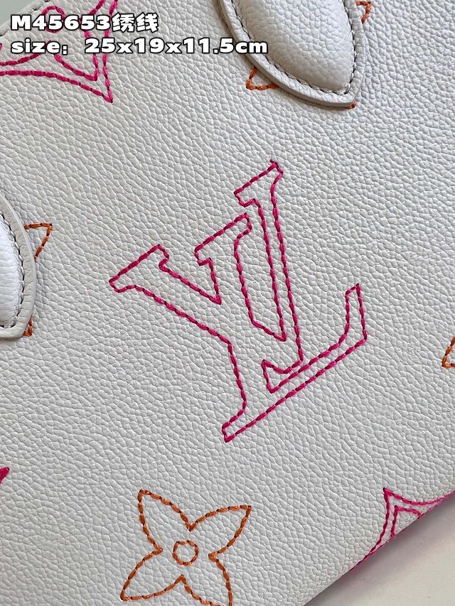 Louis vuitton original calfskin onthego pm M46629 white