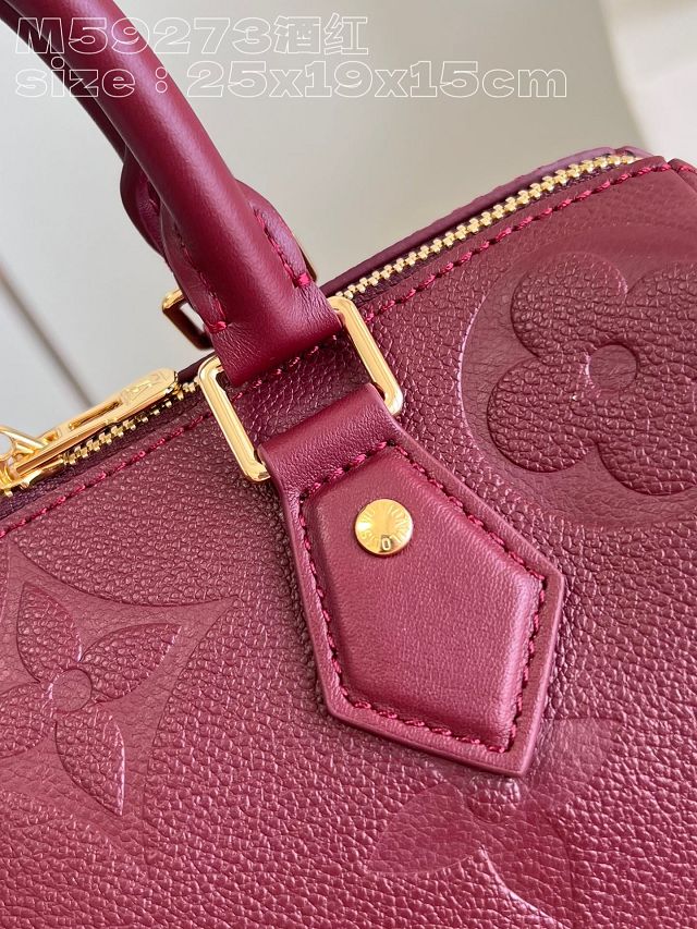 Louis vuitton original calfskin speedy 25 M46646 wine