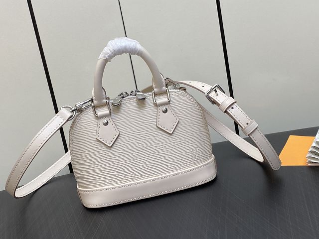 Louis vuitton original epi leather nano alma M82411 white