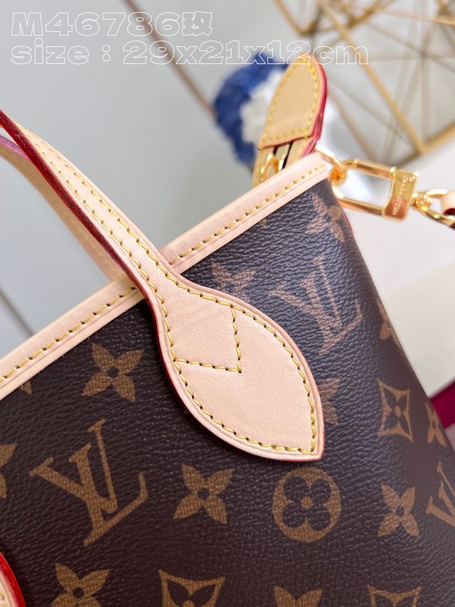 Louis vuitton original monogram canvas neverfull BB M46786 pink