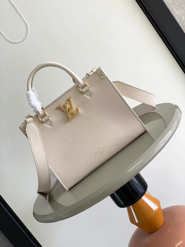 Louis vuitton original calfskin lock&go handbag M23637 beige