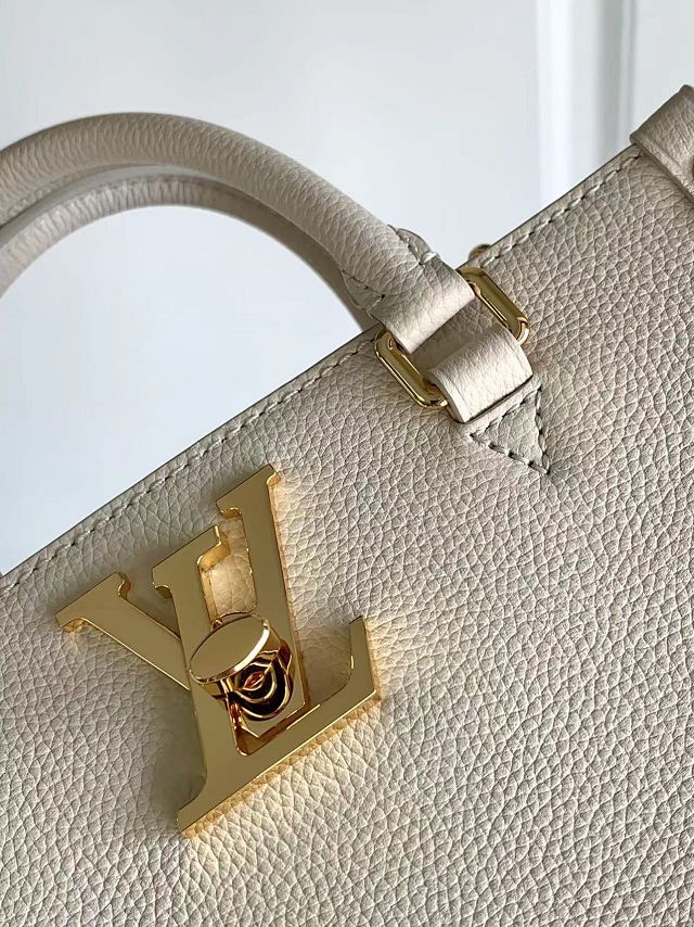 Louis vuitton original calfskin lock&go handbag M23637 beige