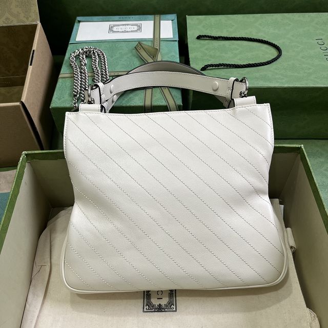 2023 GG original calfskin blondie small tote bag 751518 white