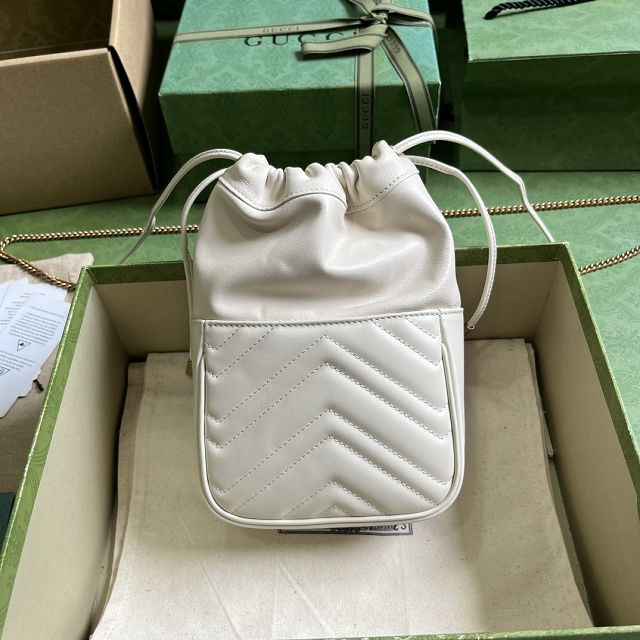2023 GG original calfskin mini bucket bag 746433 white
