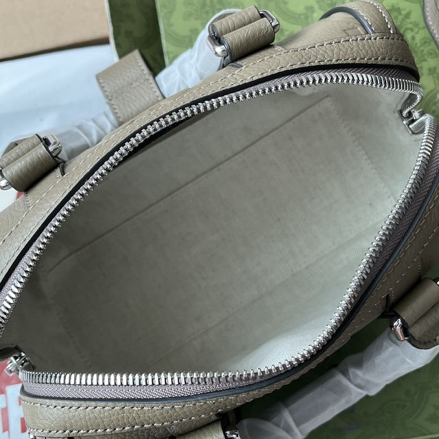 2023 GG original calfskin mini duffle bag 725292 grey