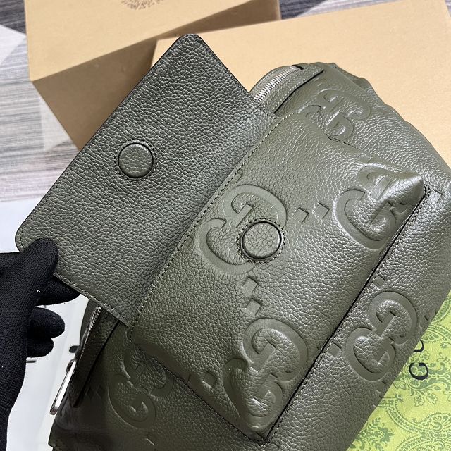 GG original calfskin belt bag 645093 dark green