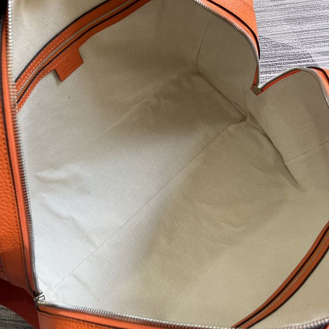 GG original calfskin small duffle bag 725282 orange