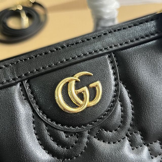 GG original matelasse leather medium tote bag 728236 black