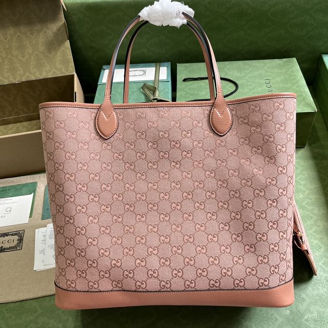 GG original canvas medium tote bag 741424 pink