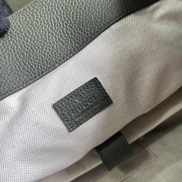 GG original embossed calfskin backpack 625770 khaki green