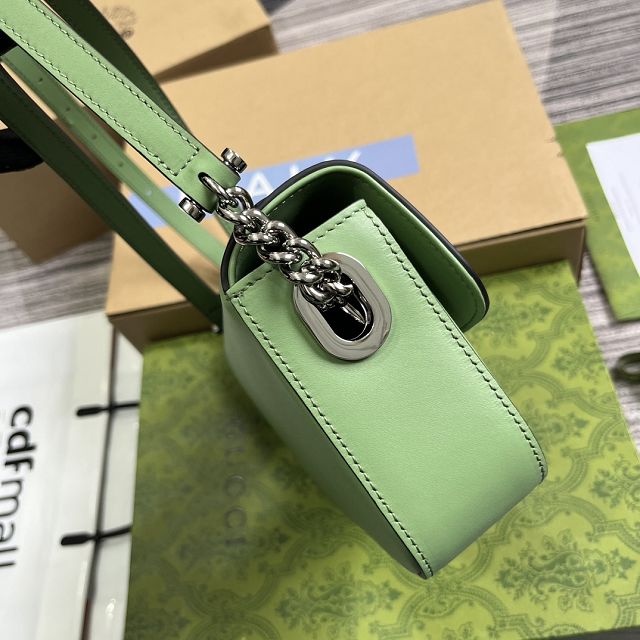 2023 GG original calfskin petite mini shoulder bag 739722 green