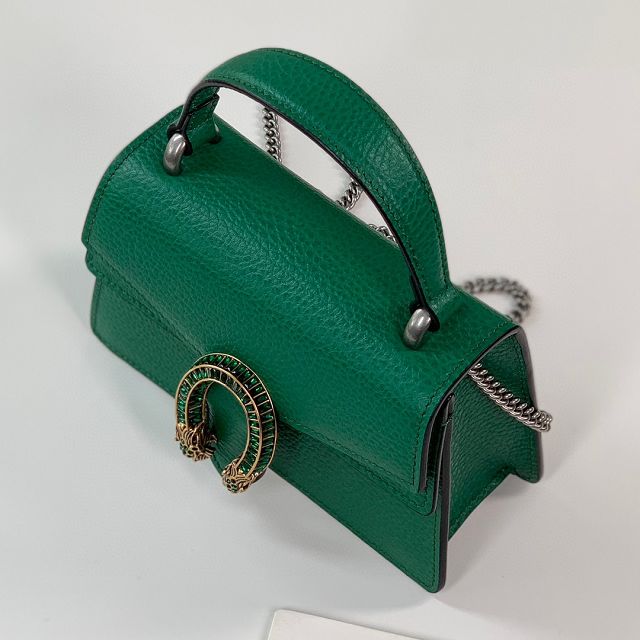 GG original calfskin dionysus mini top handle bag 752029 green