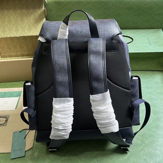 GG original canvas medium backpack 598140 dark blue