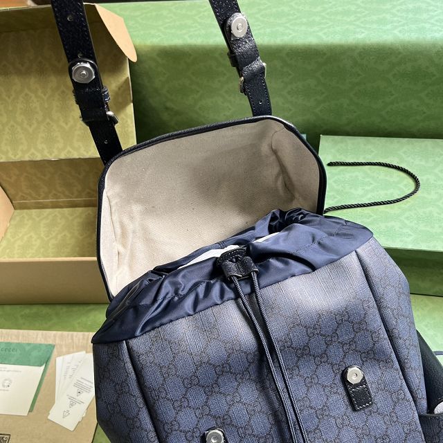 GG original canvas medium backpack 598140 dark blue