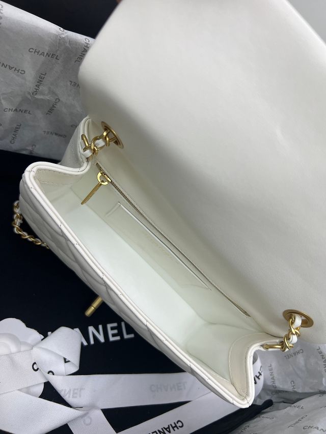 2024 CC original lambskin small flap bag AS4151 white