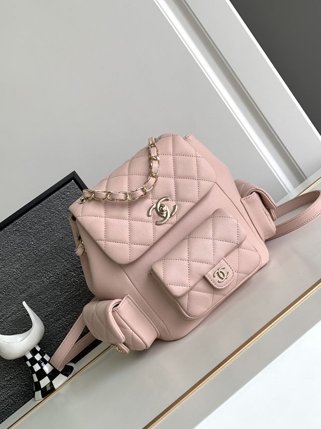 CC original grained calfskin backpack AS4398 light pink