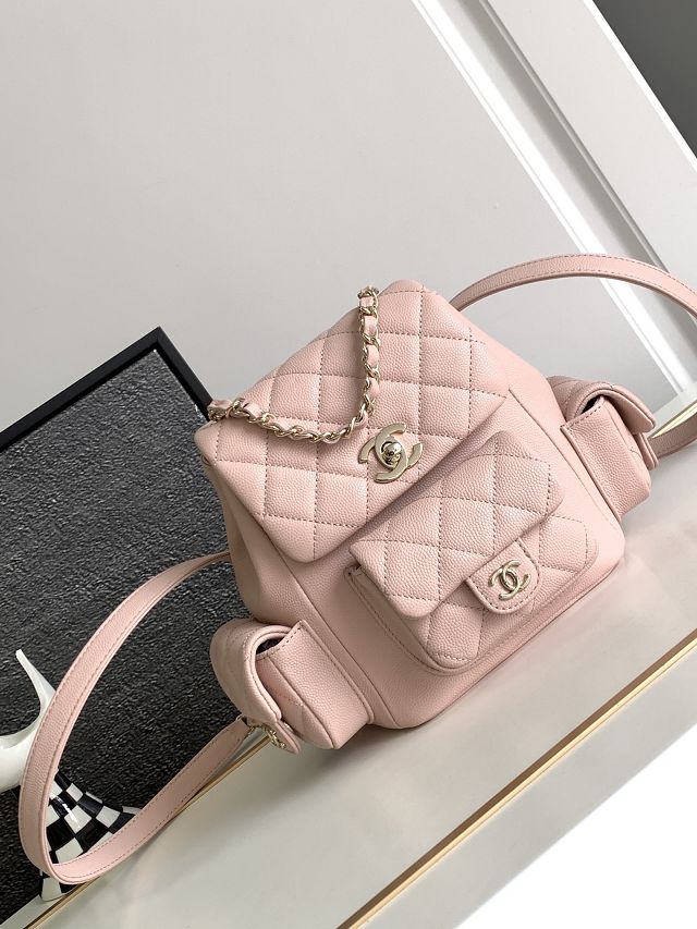 CC original grained calfskin small backpack AS4399 light pink