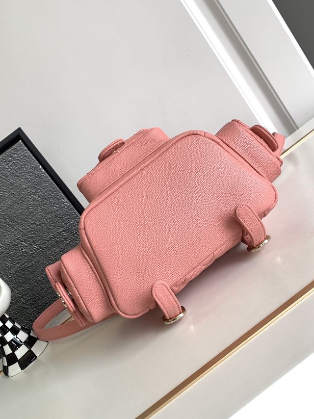 CC original grained calfskin small backpack AS4399 pink