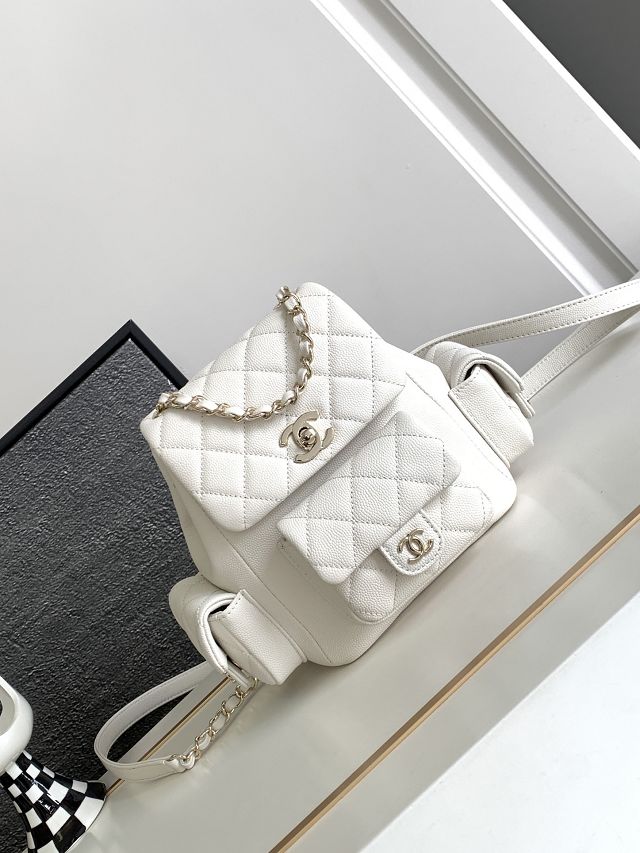 CC original grained calfskin small backpack AS4399 white