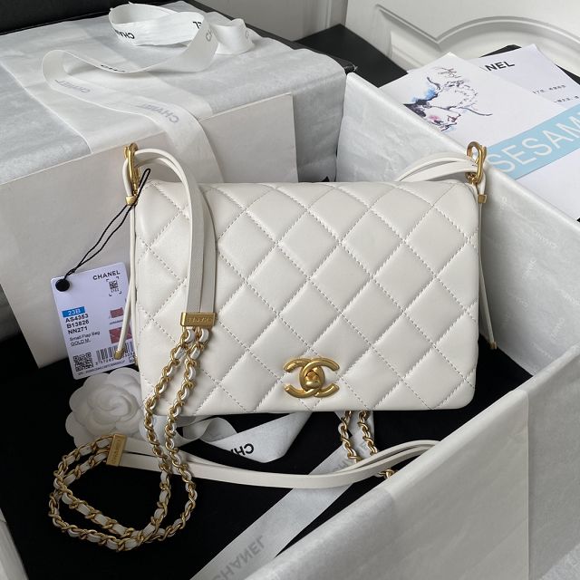 2024 CC original lambskin flap bag AS4353 white