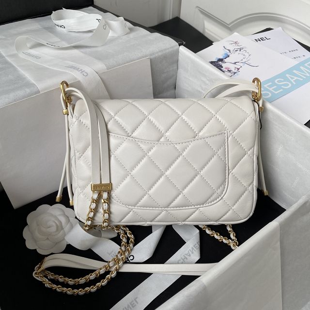 2024 CC original lambskin flap bag AS4353 white