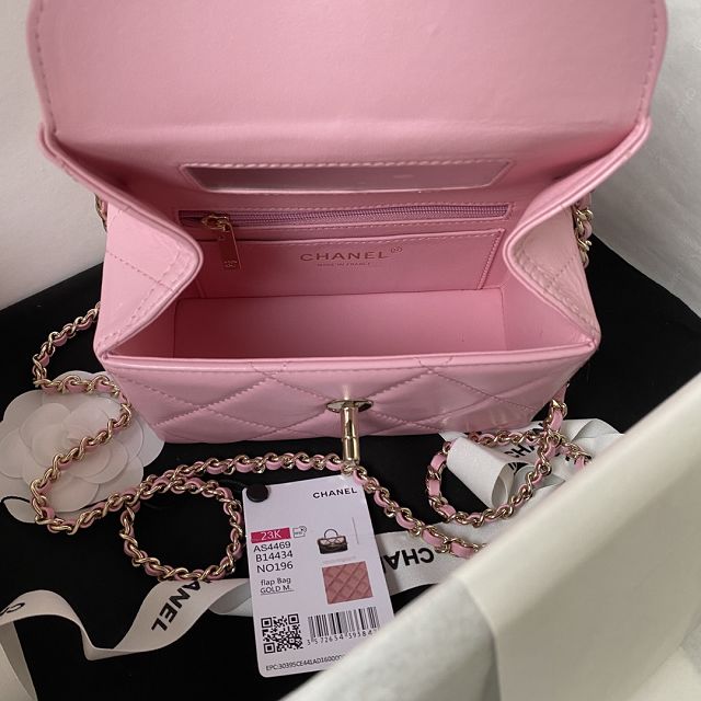 2024 CC original calfskin mini box bag AS4469 pink