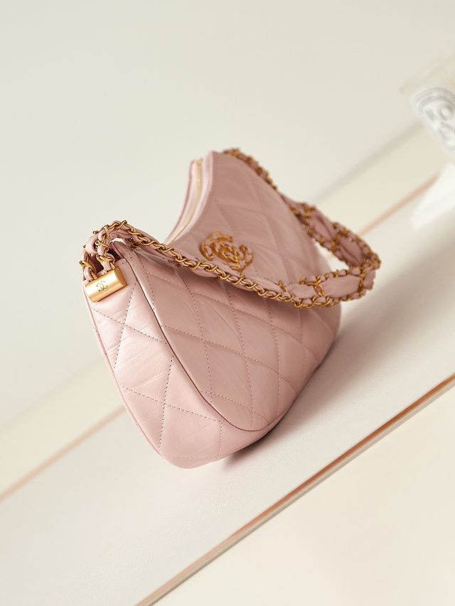 2024 CC original crumpled calfskin shoulder bag AS4422 pink