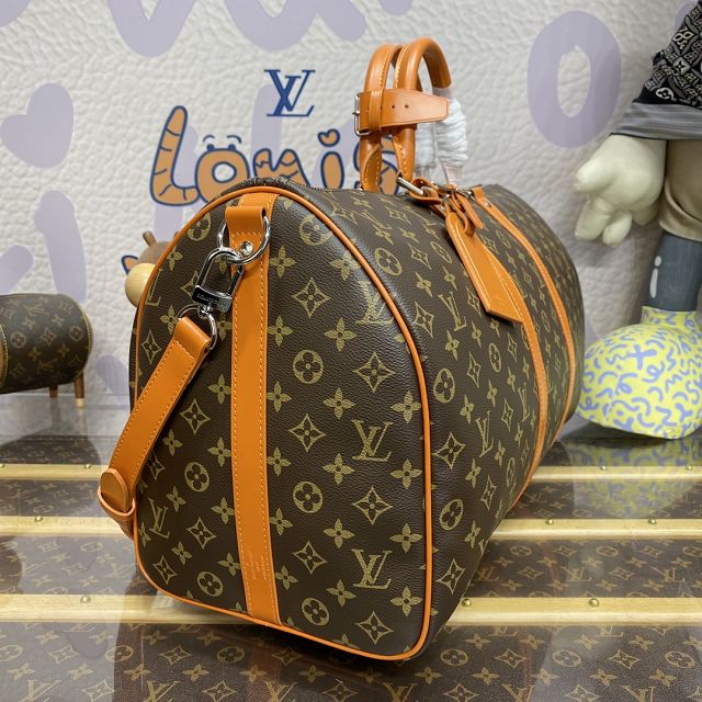 Louis vuitton original monogram canvas keepall 50 M46770 orange