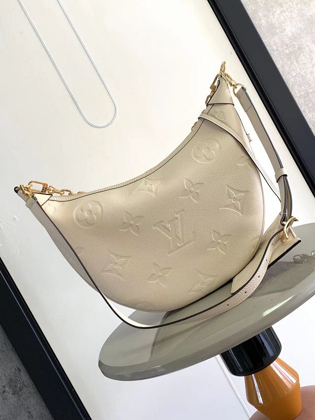 Louis vuitton original calfskin loop hobo bag M46739 white