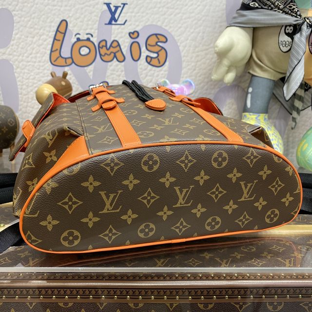 Louis vuitton original monogram canvas christopher backpack pm M46247 orange