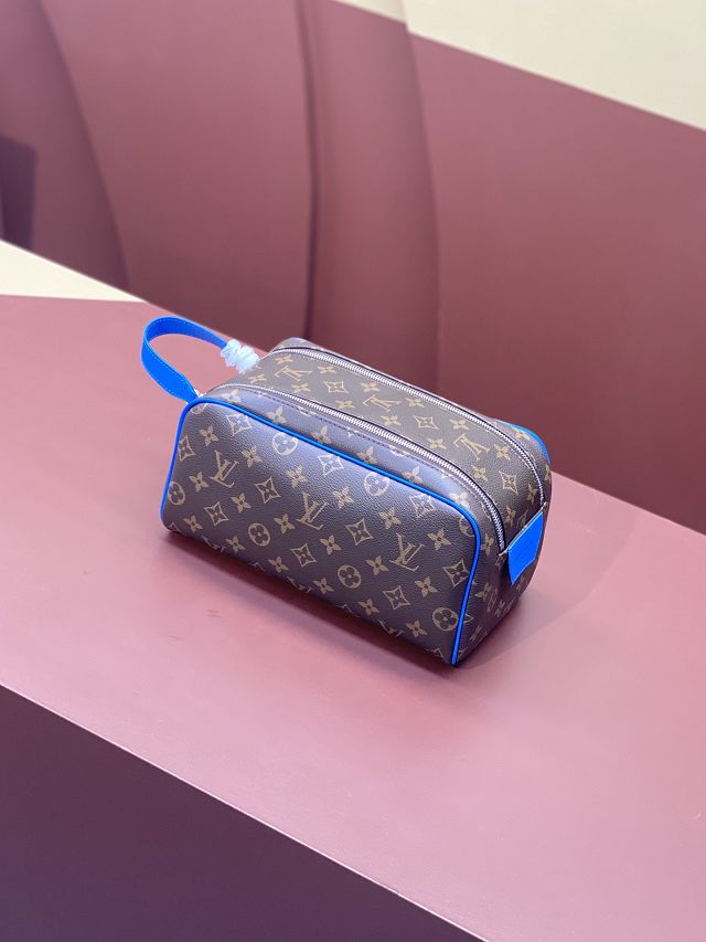 Louis vuitton original monogram canvas dopp kit toiletry pouch M46696 blue