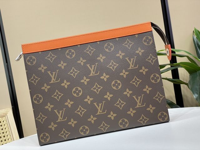 Louis vuitton original monogram canvas voyage pochette M82858 orange