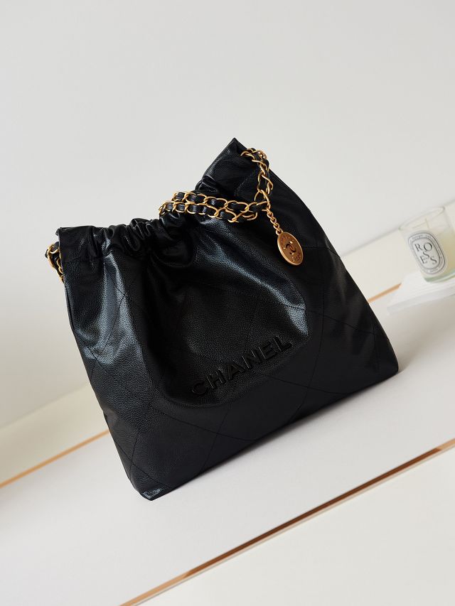 2024 CC original grained calfskin 22 small handbag AS3260 allblack