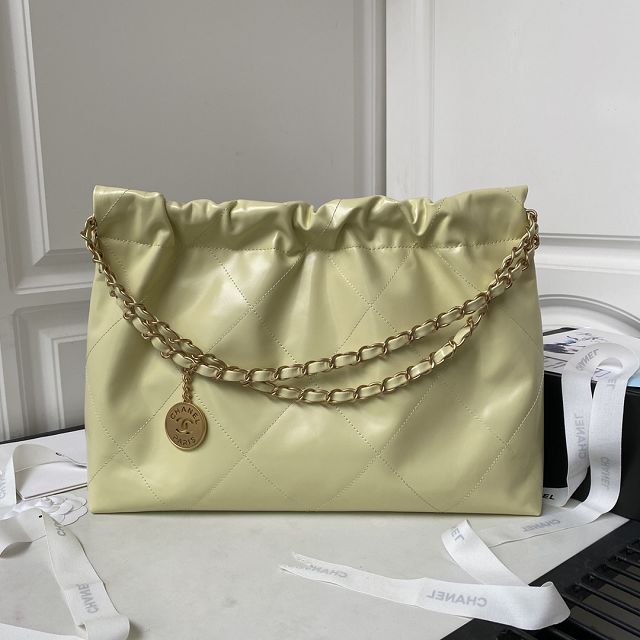 2024 CC original calfskin 22 handbag AS4486 yellow