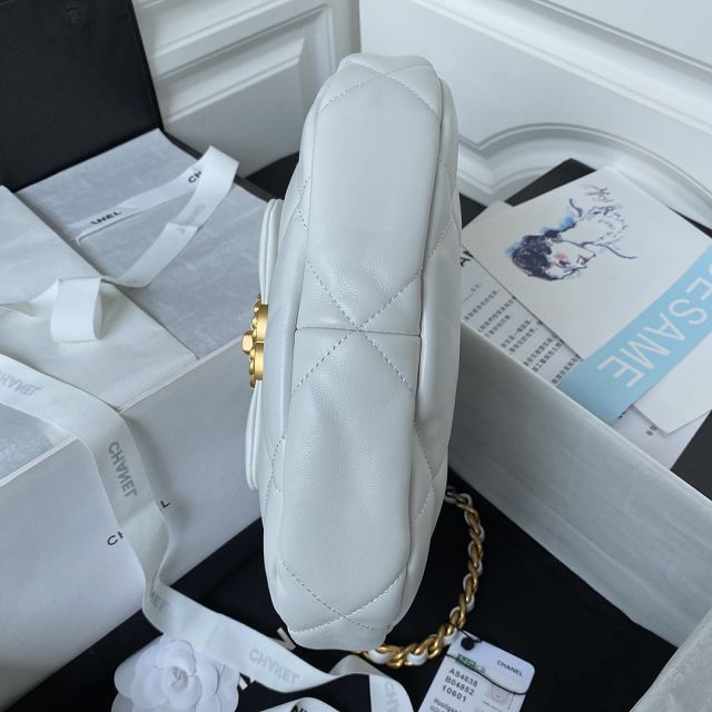 2024 CC original lambskin 19 hobo bag as4638 white