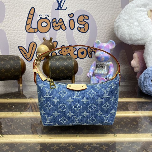 Louis vuitton original denim hills pochette M82949 blue