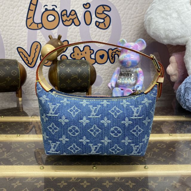 Louis vuitton original denim hills pochette M82949 blue