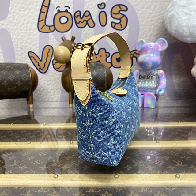 Louis vuitton original denim hills pochette M82949 blue