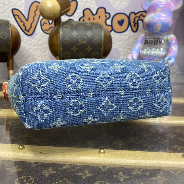 Louis vuitton original denim hills pochette M82949 blue