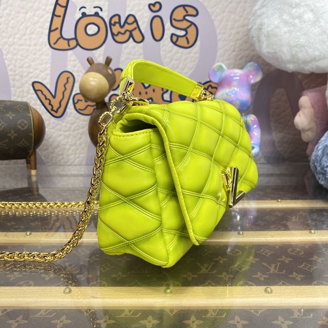 2024 Louis vuitton original lambskin GO-14 medium handbag M22891 lemon