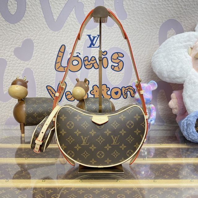 2024 Louis vuitton original monogram canvas croissant MM handbag M46828 