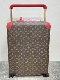 Louis vuitton original monogram canvas horizon 55 rolling luggage M10267 red