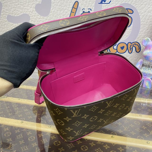 Louis vuitton original monogram nice BB cosmetic case M42265 pink