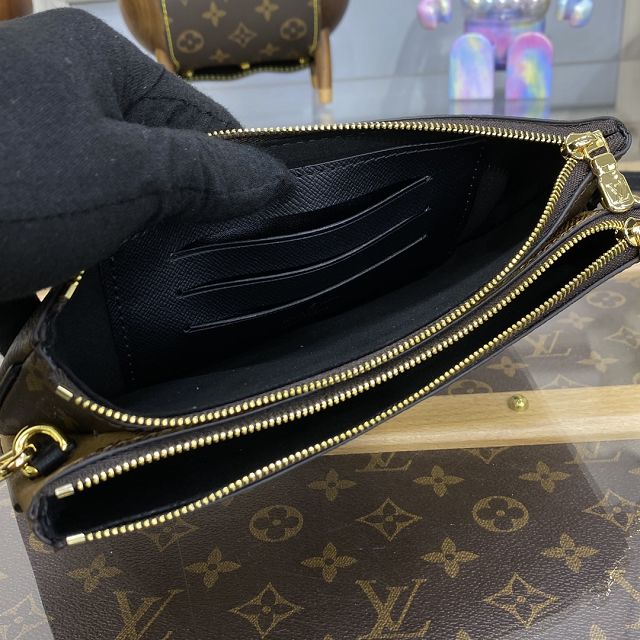 Louis vuitton original monogram reverse double zip pochette M69203