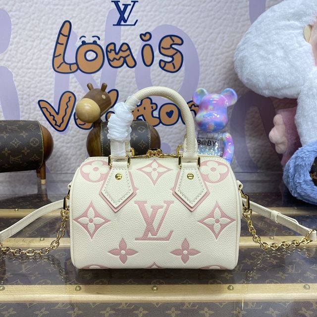 Louis vuitton original calfskin speedy 20 M46875 white&chamallow