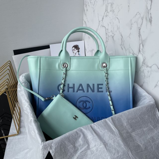 2024 CC original calfskin shopping bag AS3351 blue