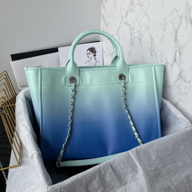 2024 CC original calfskin shopping bag AS3351 blue